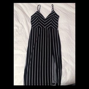 Striped Midi Bodycon Dress